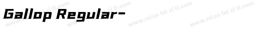 Gallop Regular字体转换